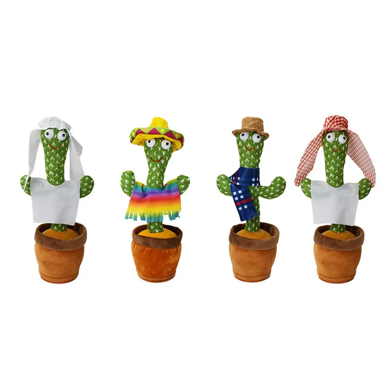 Кактус, плюшевые игрушки, электронный танцующий кактус, забавные детские игрушки с песней