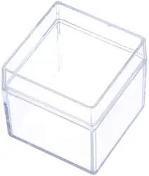 Jewelry Display Storage Box Case Square Cube Props Box Customized Small Square Clear Plastic Package Storage Box