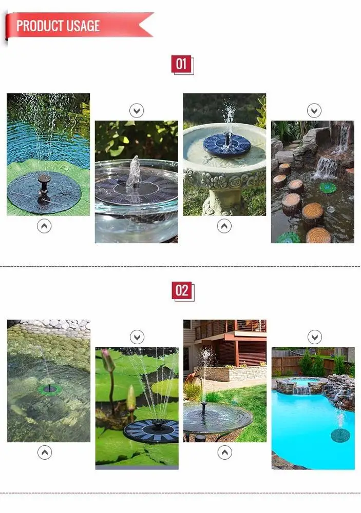 Benbo 1.4W Solar powered birdbath floating fountain kit pump for garden and patio