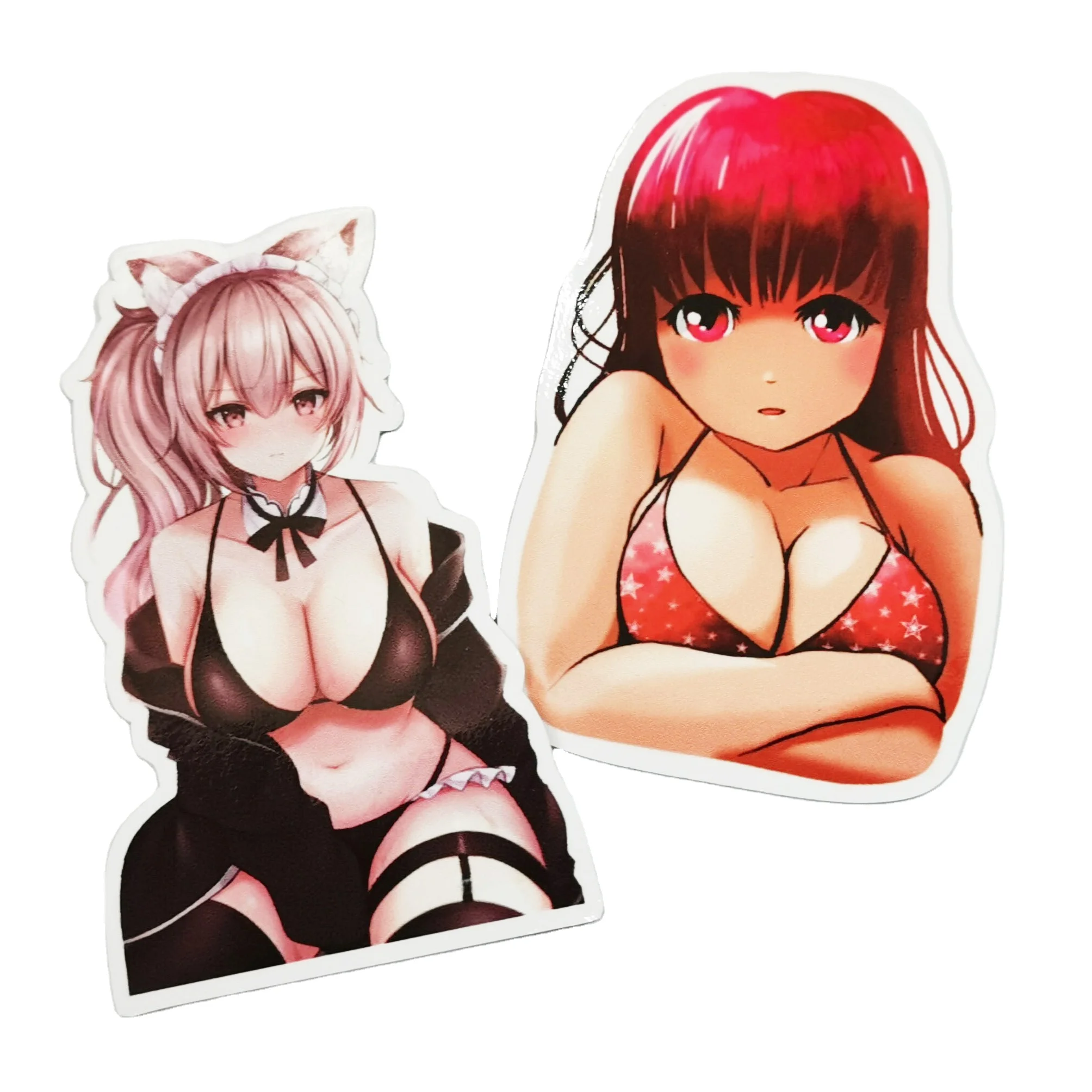 Custom UV Printing Waterproof Anime Stickers Laptop Bedroom Luggage Decoration Die Cut Sexy Stickers Factory Direct