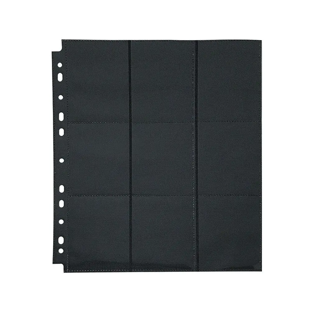 Plastic  9-Pocket Card Binder Pages Storage Card Sleeves Top-Loading /Side-loading