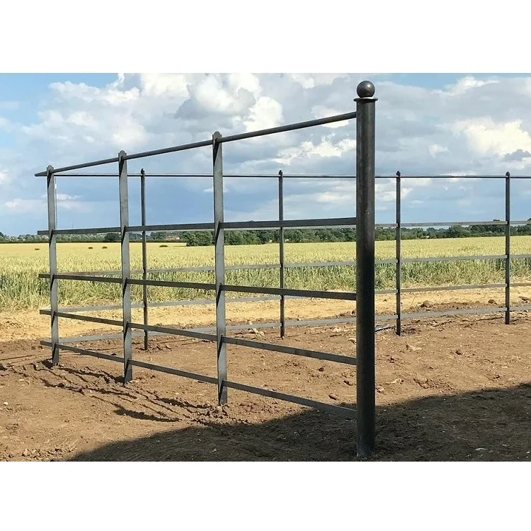 Недорогие плоские круглые панели для домашнего скота ограждение вертикальный столб металлический садовый забор поместье олень и ворота