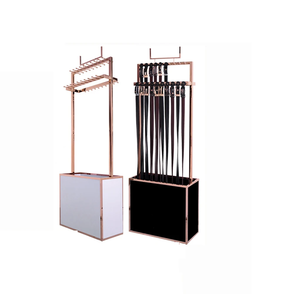 Clothing Store Belt Rack Display Rack Removable Double-Layer Bilateral Belt Rack