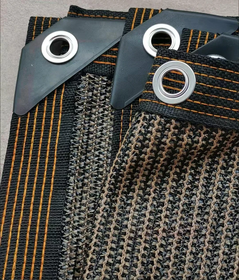 Hot Sale HDPE+3%UV Coffee Brown Anti-ultraviolet Rectangular Outdoor Terrace Pavilion Garden Privacy Sunshade Net