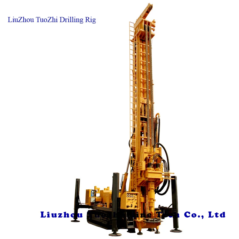 750m depth DTH and rotary track mounted Water Well Drilling Rig