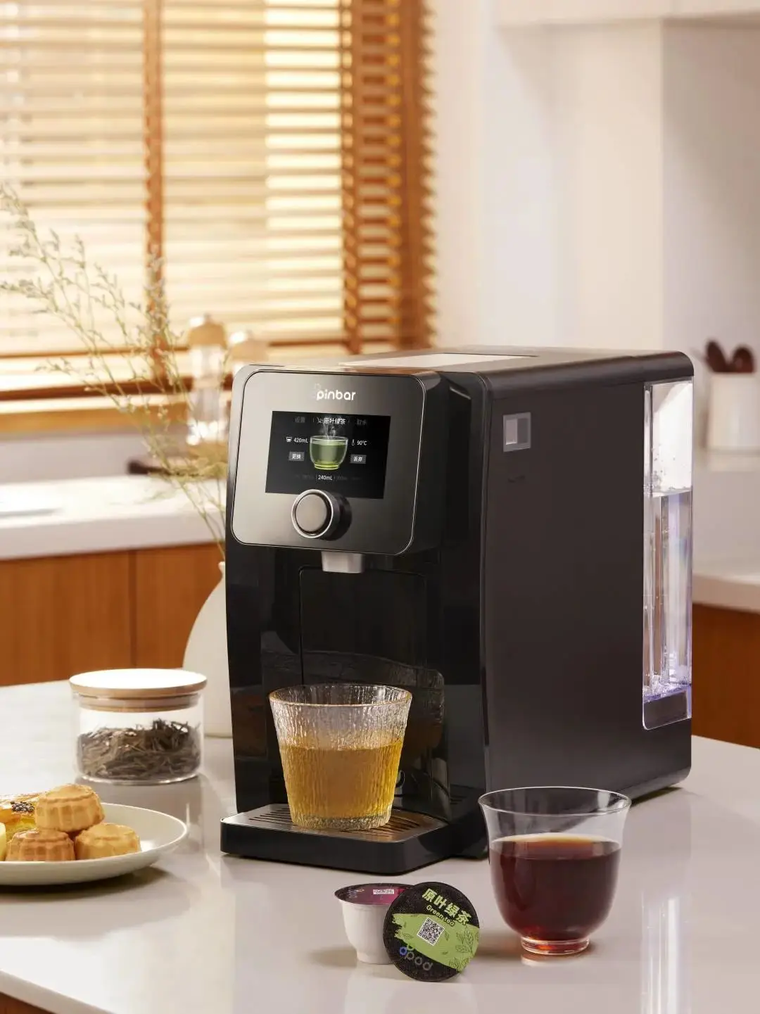 Pod Coffee and Tea Dispenser with Smart Touchscreen Operation