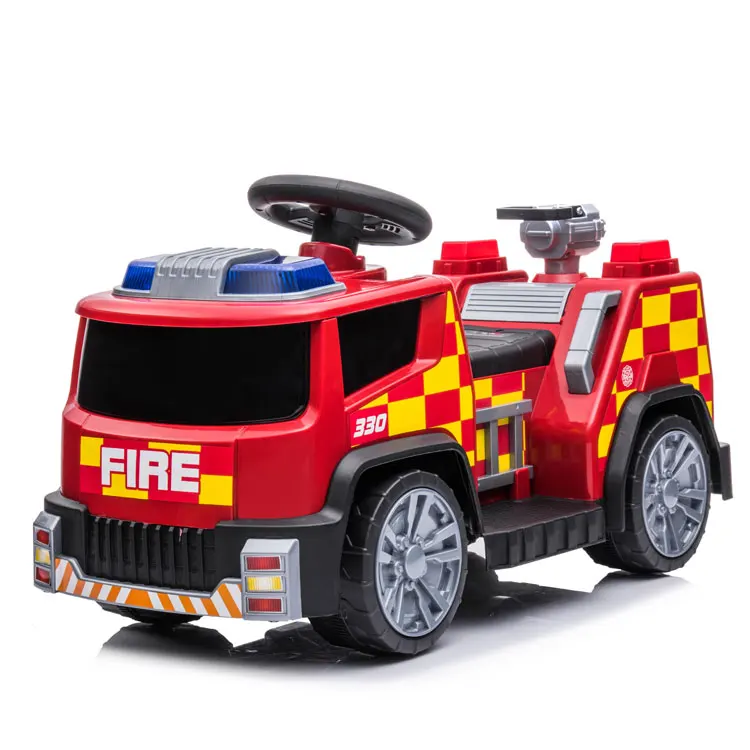 Cheap battery operated baby mini electric plastic fire truck toys cars for kids