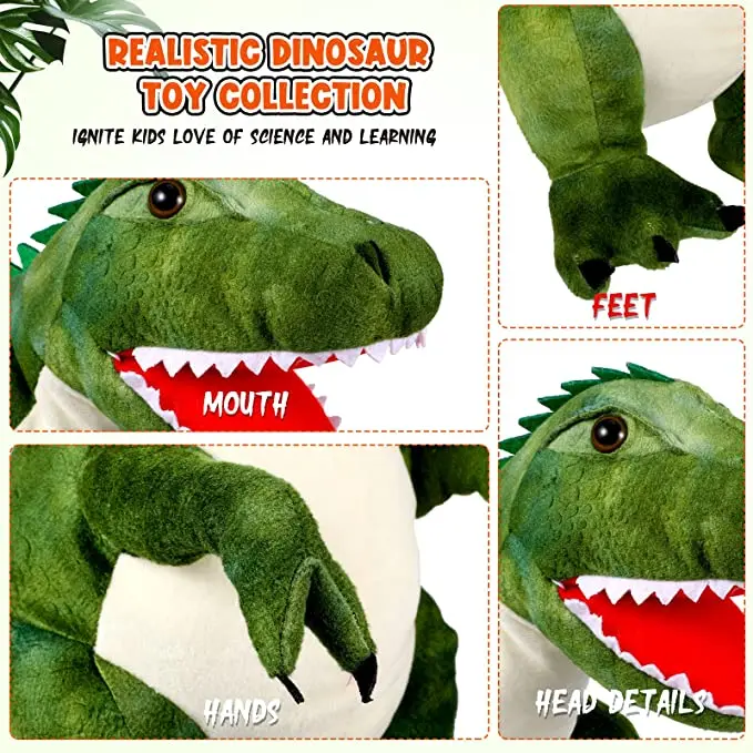 OEM/ODM плюшевый T-Rex динозавр плюшевое животное с милыми маленькими динозаврами в животе переноска живота мягкая подушка-животное