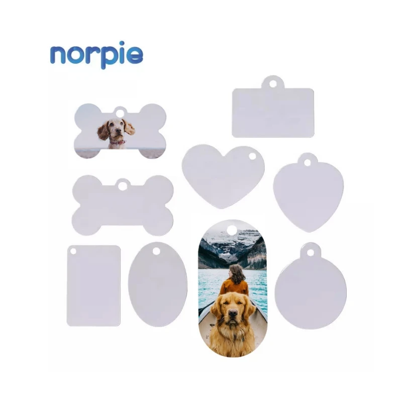 Wholesale Dog Tag Sublimation Aluminum Blank Dog ID Blank Pet Cat Tags