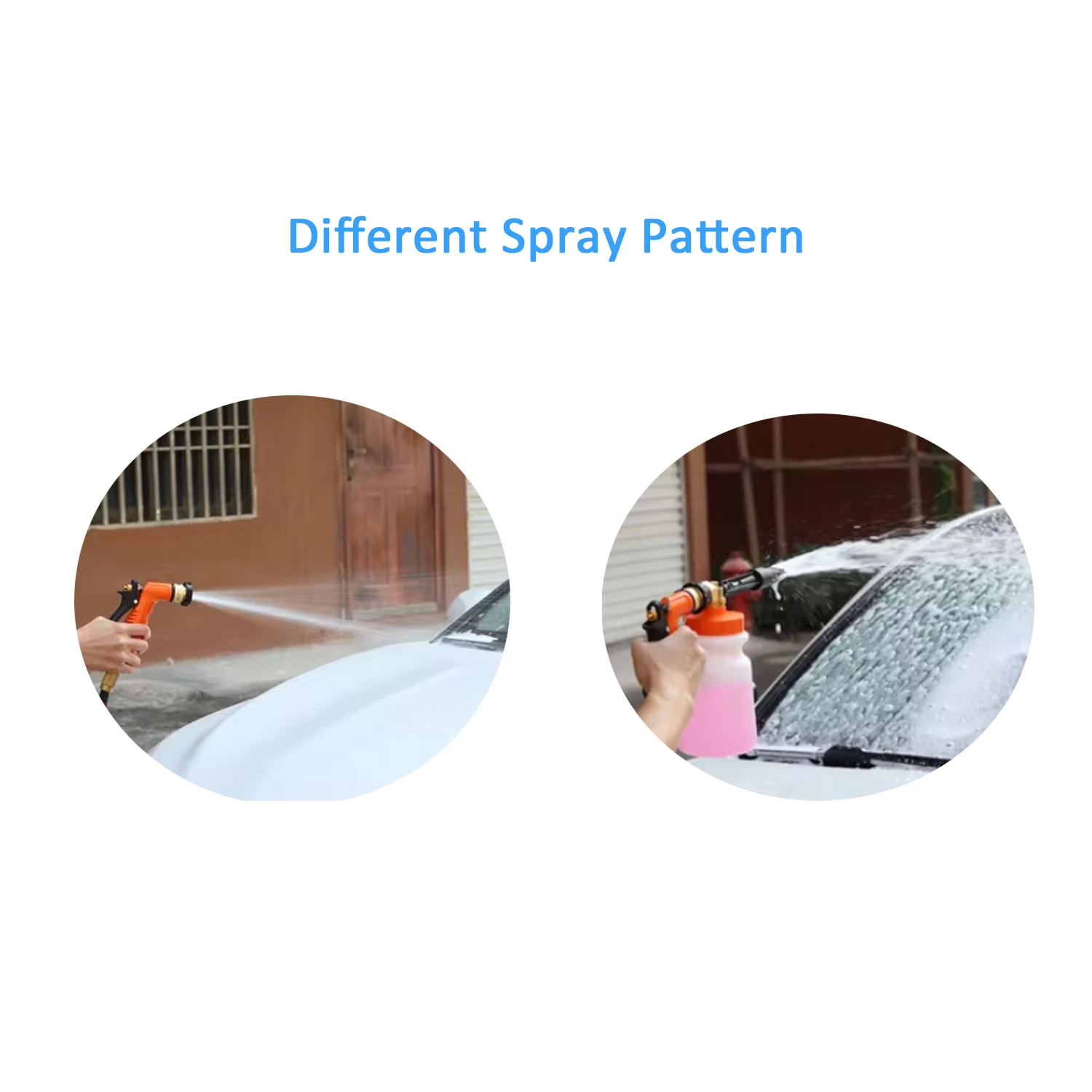 High Quality Adjustable Garden Hose Nozzle Car Foam Sprayer  Household Water Spray Gun For Car Cleaning Garden Watering