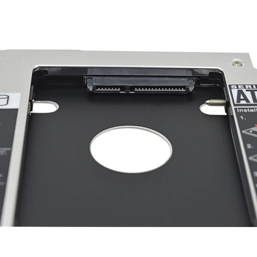 9.0 9.5 12.7 Aluminum 2nd Second Hdd Caddy9.5mm SATA 3.0 Optibay 2.5' SSD DVD CD-ROM Enclosure Adapter Hard Disk Drive Computer