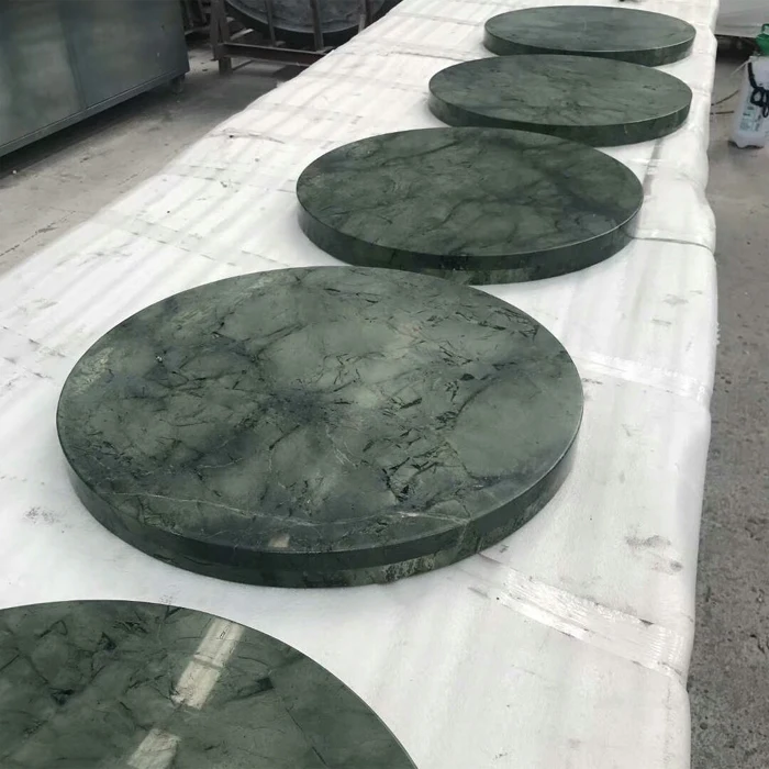 Luxury Good Quality Green Marble Coffee Table Top Dining Table for sale