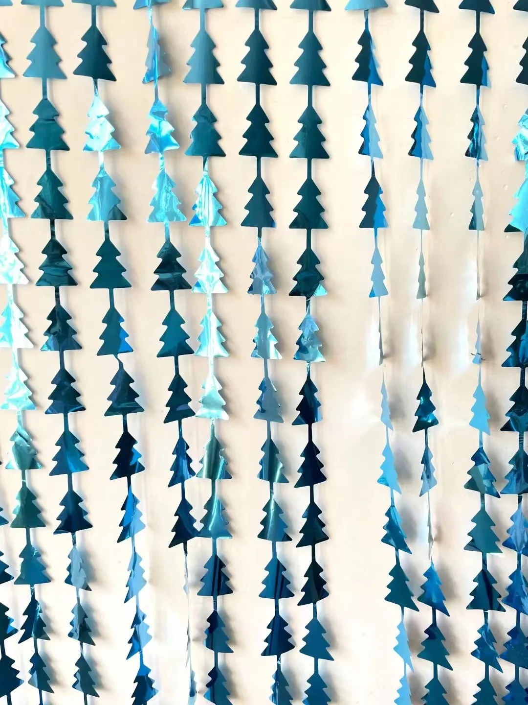 Christmas Tree Door Curtain Rain Curtain Birthday Party Bar Party Atmosphere Bobo Balloon Background Decorations