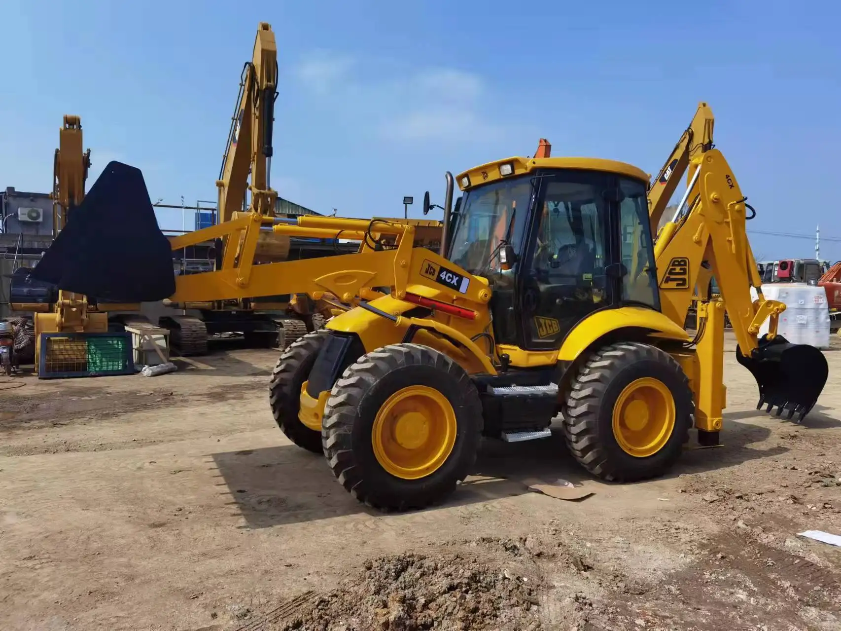 Second hand engineering machine original loader JCB4CX made in Britain with good performance