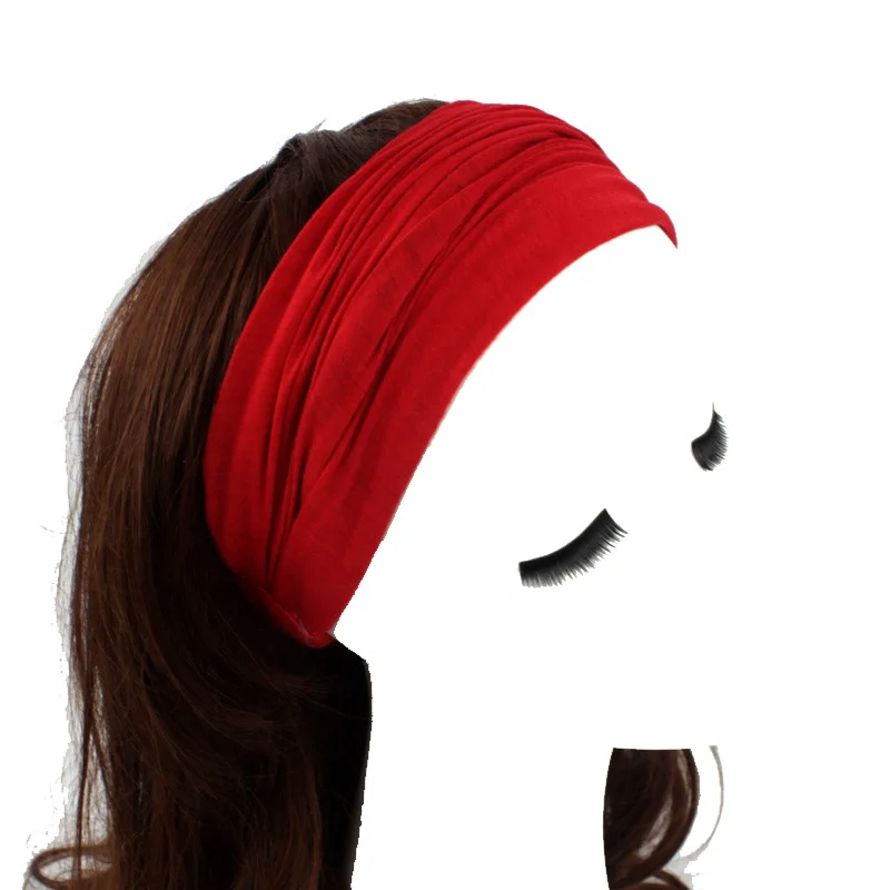 3 in 1 Women Elastic Wide Hairbands Comfortable Breathable Make Up Head wrap Fitness Yoga Running Sports Headband