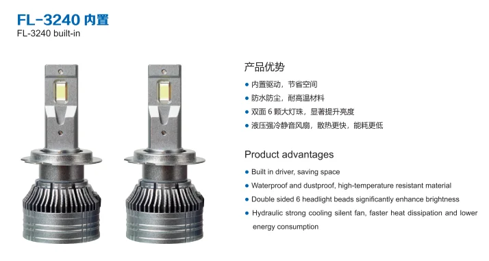 H7 LED Car Headlight 12V Front Lamp New Condition