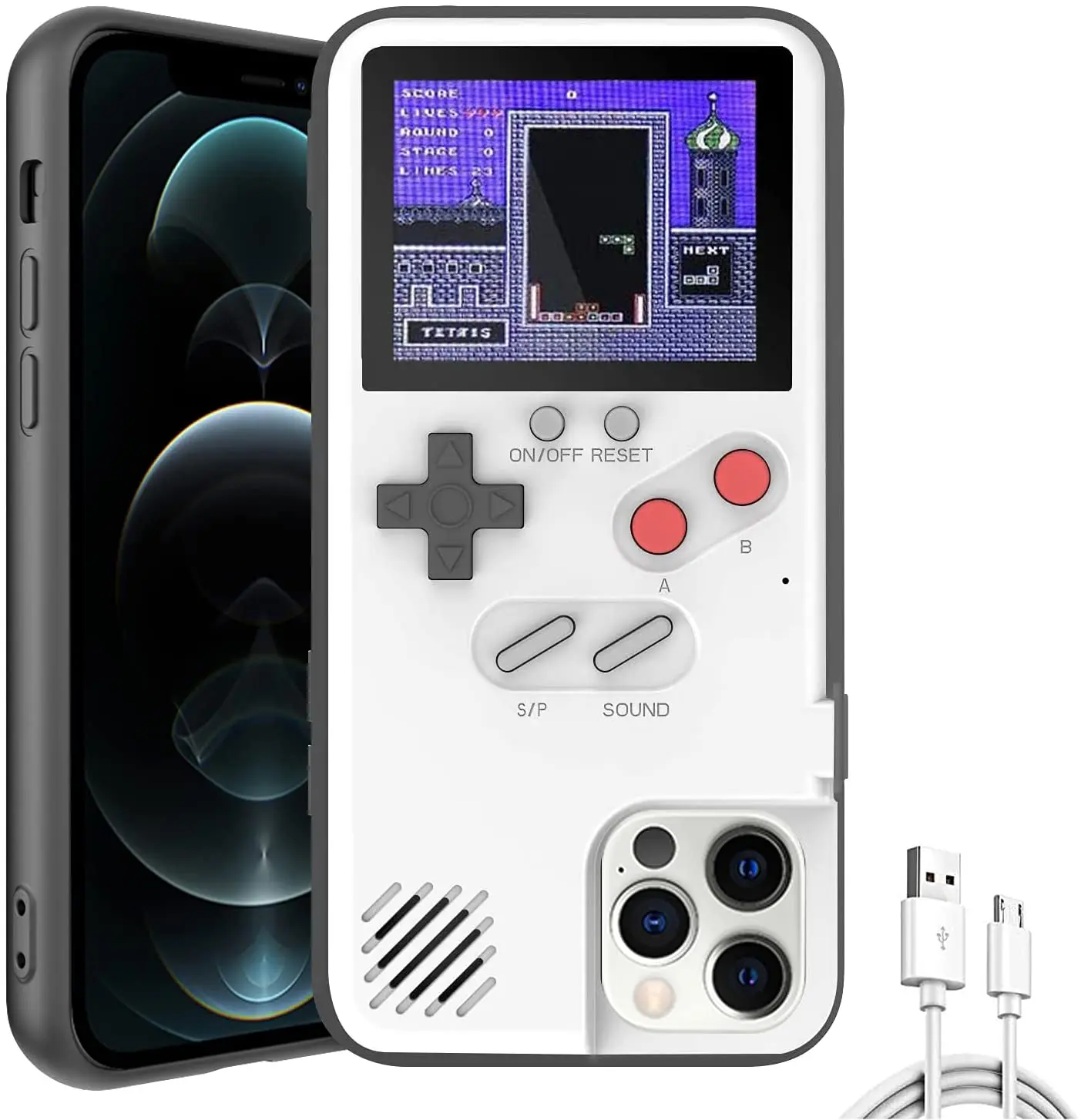 Чехол Gameboy 3D ударопрочный игровой чехол Novationcase с 36 классическими играми для iphone 13 pro max аксессуары 12 11 6