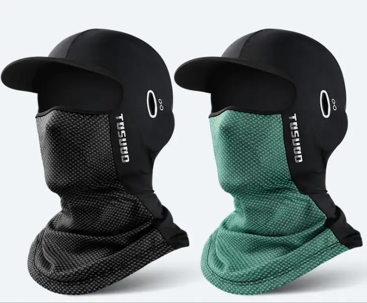 Солнцезащитный головной убор из ледяного шелка, маска для лица с подкладкой, мужская маска для рыбалки