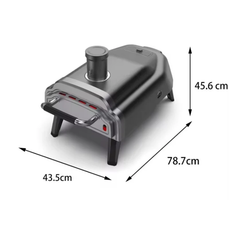 14 Inch High Quality Gas And Wood Pellet Pizza Oven Portable Camping Pizza Grill Outdoor Garden Gas BBQ Dual Pizza Oven