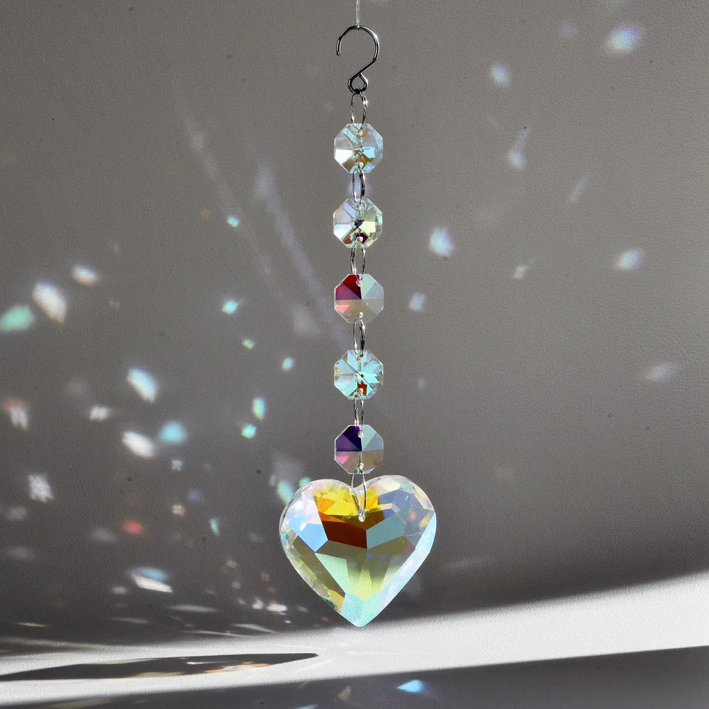 Honor of crystal Leaf glass Drop Beads Lighting Crystal Pendant Wedding Party Decoration Hanging crystal chandelier prisms