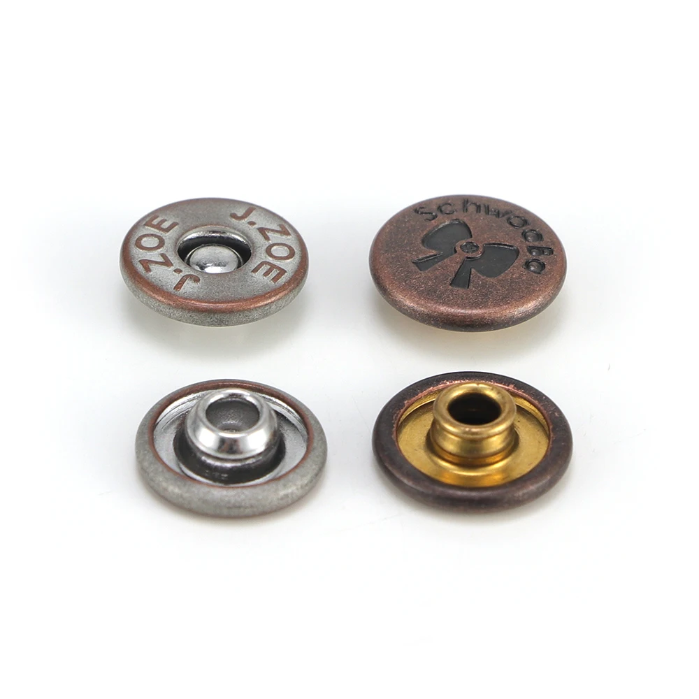 Clothes Accessories Adjustable Epoxy Colored Custom 17mm Metal Tack Jeans Button For Jeans