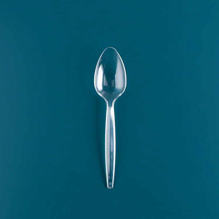 Individually Wrapped Plastic Spoons 5 inch Ice Cream Spoons Disposable Disposable Teaspoon Soupspoon Clear Plastic Spoons