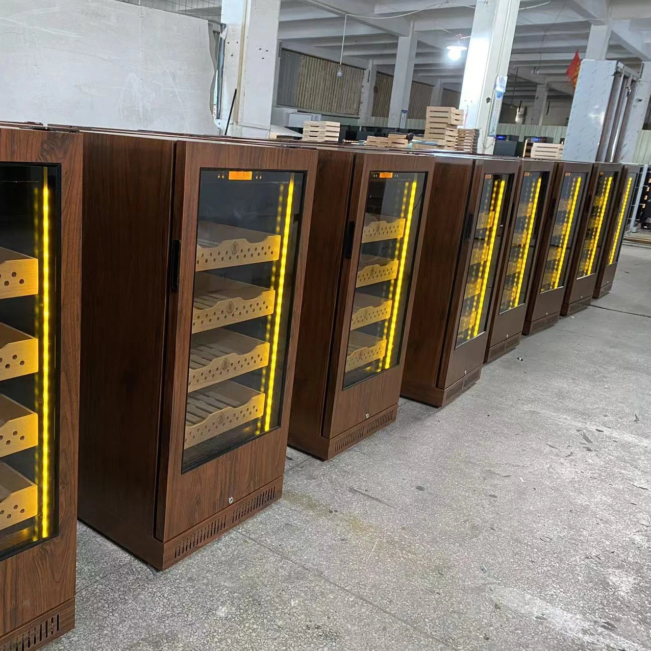 800 Cigars New Design Cigar Cases Electric Cigar Cabinet Wooden Stainless Steel