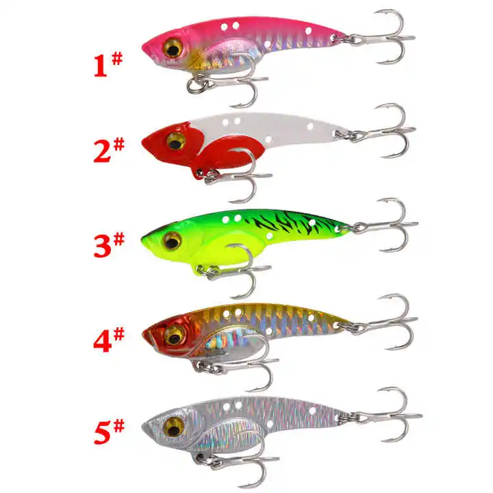 New Design 7.5g/13G/18g Metal Hard Bait Vib Fishing Lure for Shark Marlin Bream Pike in Ocean Boat Fishing