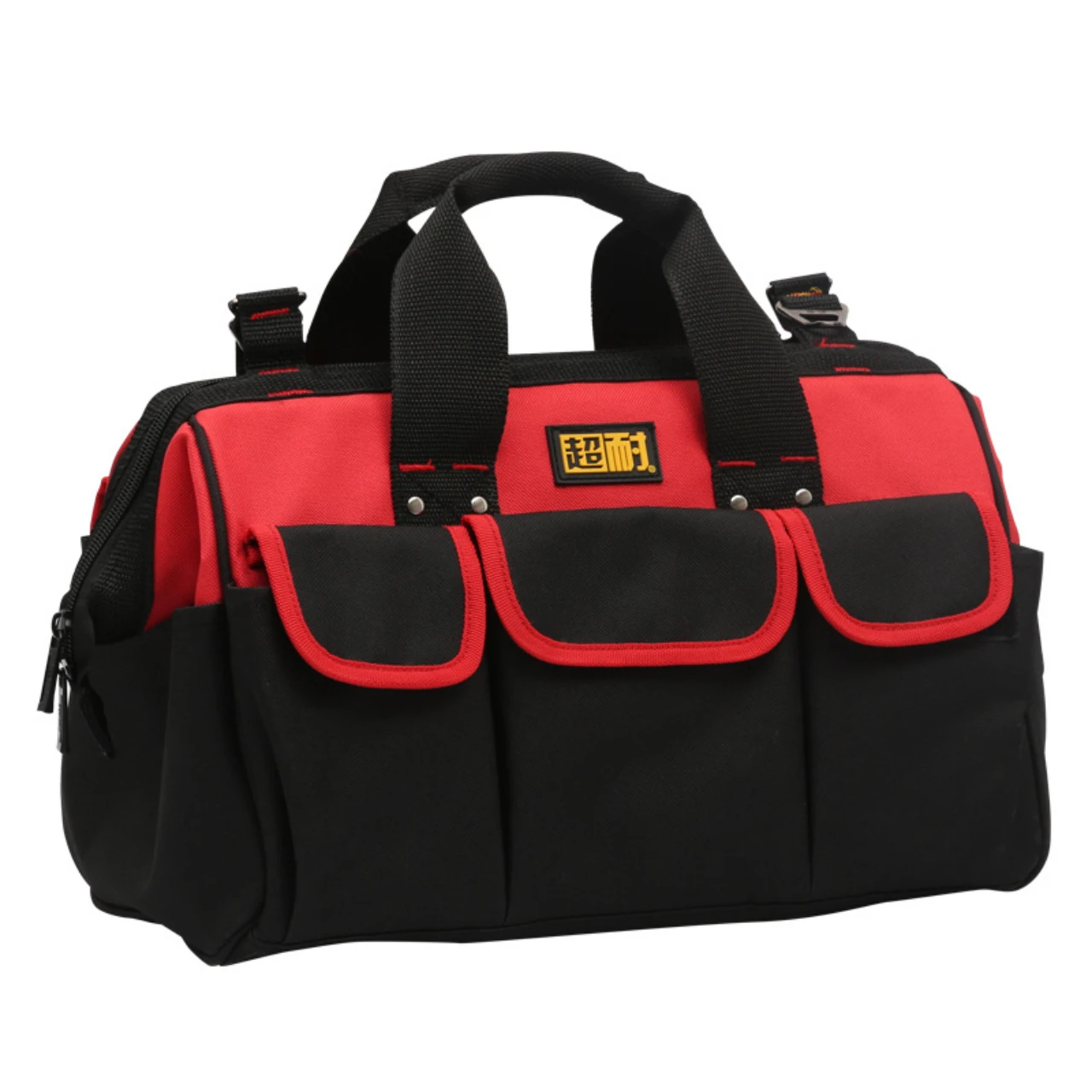 Multi-Function Canvas Oxford Electrician Tool Bag Zipper Organize Storage Bag Thickened with Hard Bottom Load Bearing up to 45kg