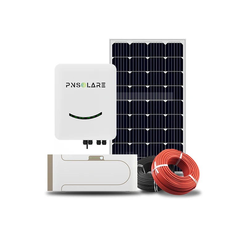 Pnsolare certificated whole set 230v single phase 5kva hybrid solar power system kit 6kw for home use