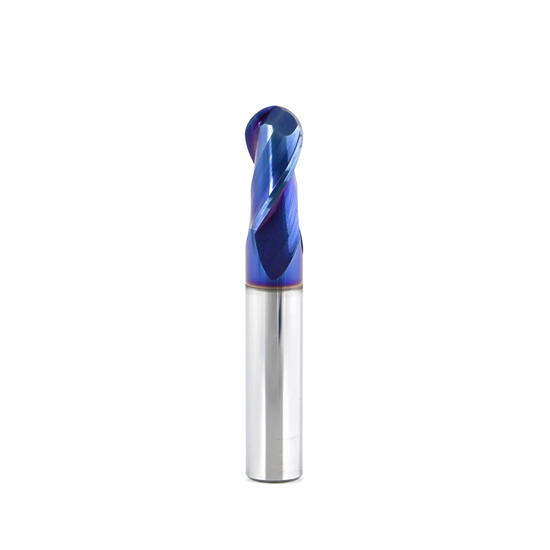 Hrc 60 Degree Carbide Tungsten Steel Straight Shank Coating Cnc Ball Round Nose End Mill Cnc Router Bit
