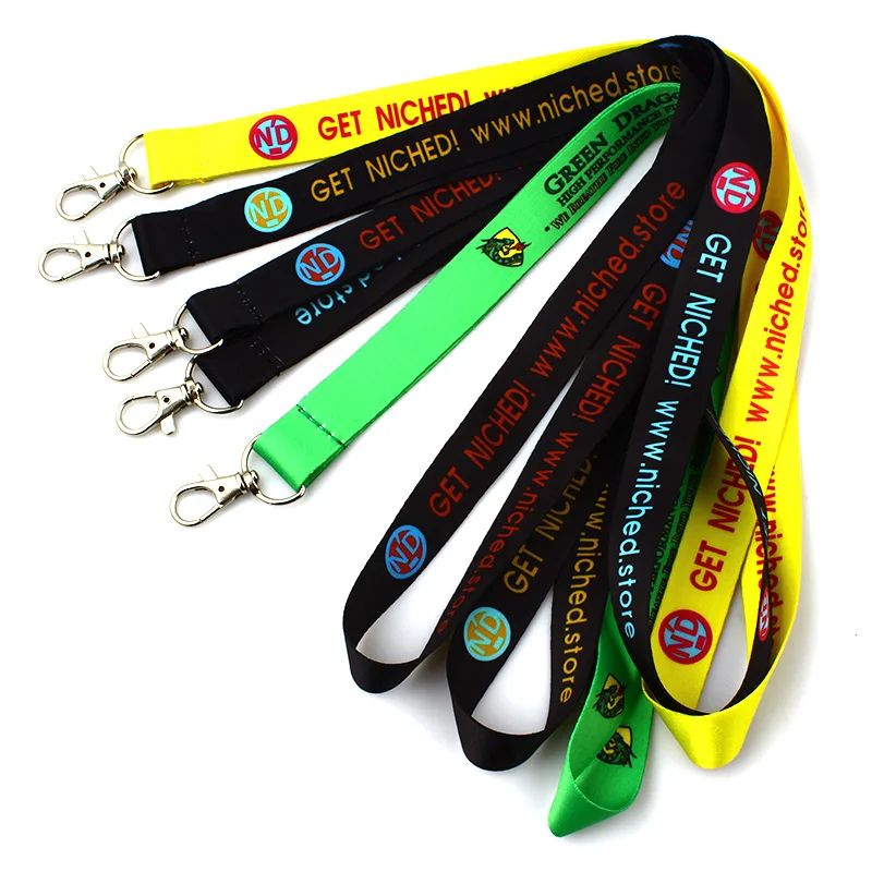 Custom Logo Keychain Lanyard Neck Strap Aviations Gifts Polyester Lanyard Logo Nylon Lanyards Automotive Insurance End Users
