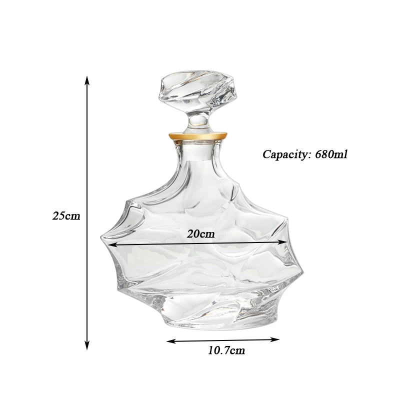 Luxury Custom Gift Whiskey Decanter Set Glass Wine Bottle Liquor Whisky Sets Whiskey Glasses for Home Bar