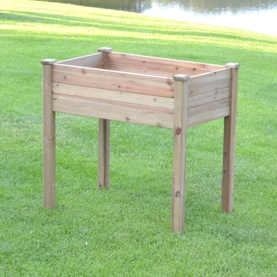 
Rustic Cedar Wood Raised Garden Beds Unfinished 