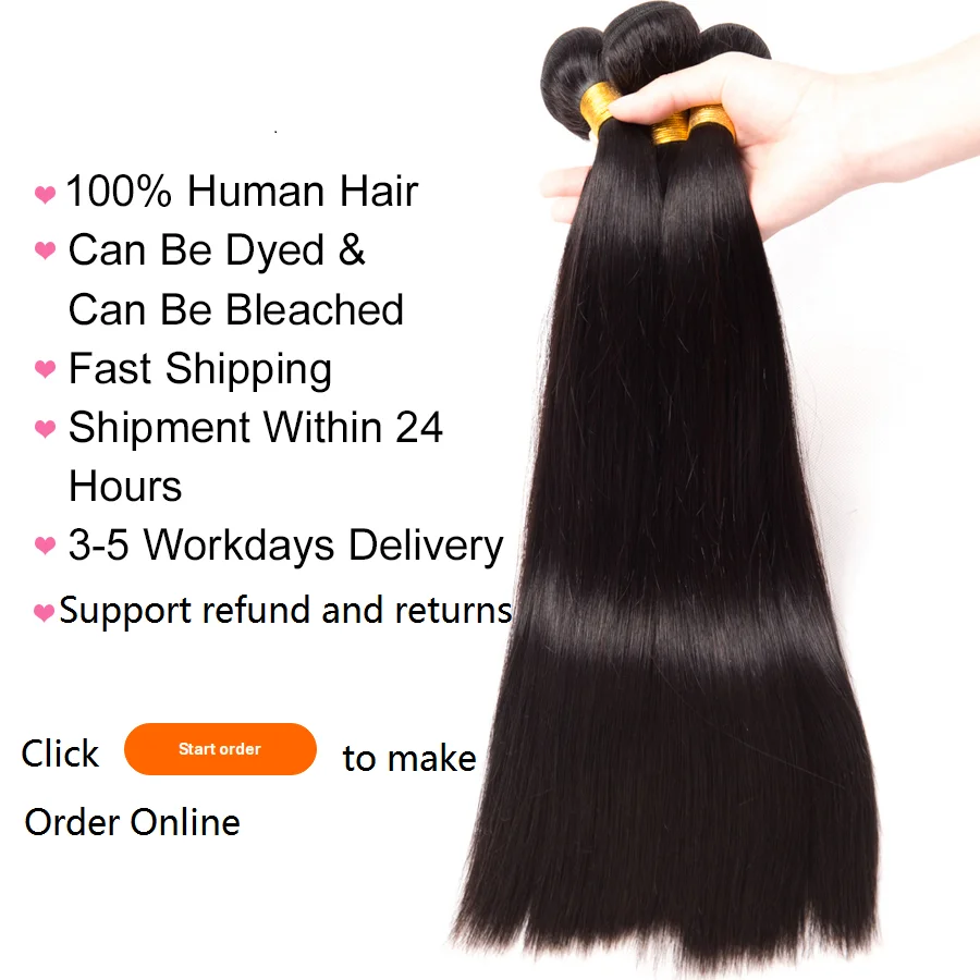 Wholesale Price High Quality Virgin Brazilian Remy Human Hair, 100 Real Natural Brazilian Straight Hair Extensions