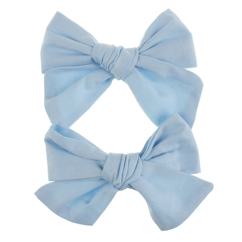 
2 Pcs/Lot New Bow Hairpins Hair Clips Headwear Print Flower Bohemian Style For Lovely Baby Girls Children Cute Cotton Hair 