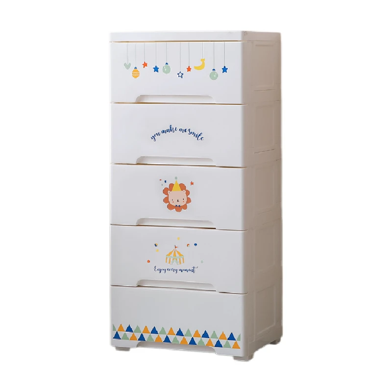 Space saving multilayer baby wardrobe plastic storage drawers white storage cabinet chest of drawers for living room household