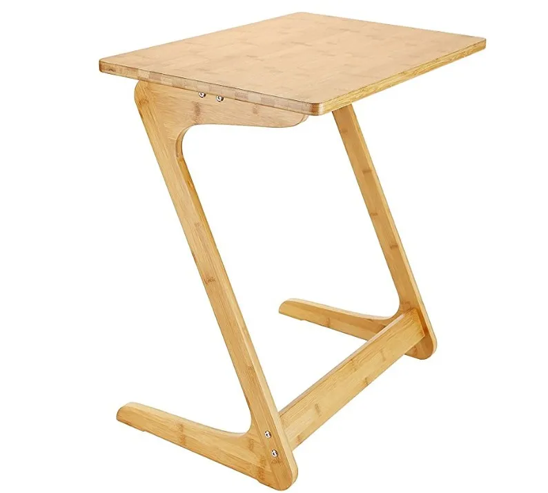 Natural bamboo table movable study reading table