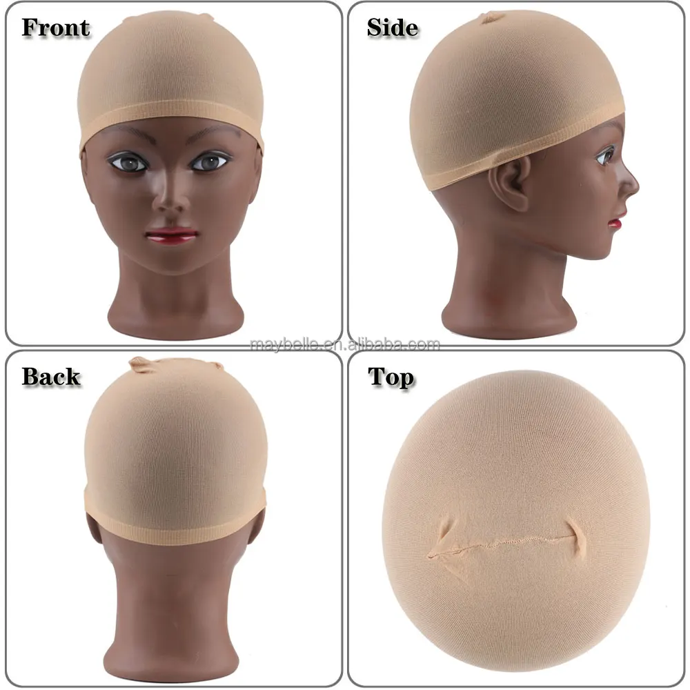 Private Label Adjustable Wig Making Caps For Lace Front Wigs Glueless Mesh Dome Lace Beige Brown Black Braid Stocking Wig Cap