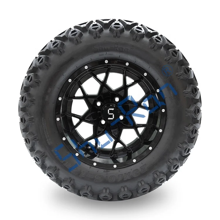 12 inch 23x10.5-12 Aluminum  Electric Golf Cart Wheels and Tires Combo Club Car Ymaha  Ezgo Off Road tires/All terrain tires