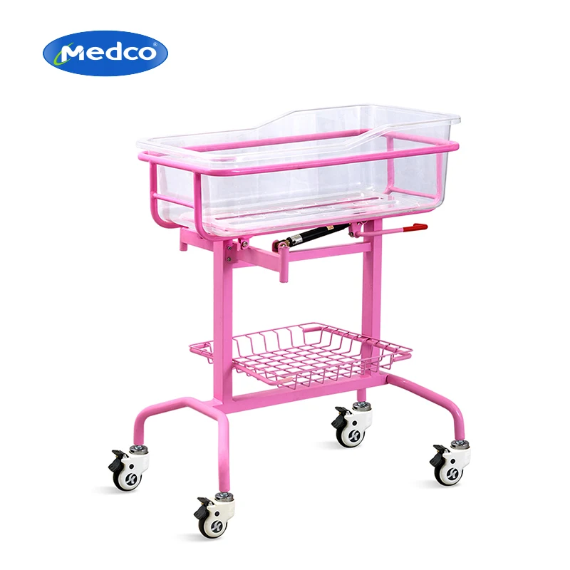 Hospital Multifunction Adjustable newborn baby cot bed Medical Baby Kids Trolley