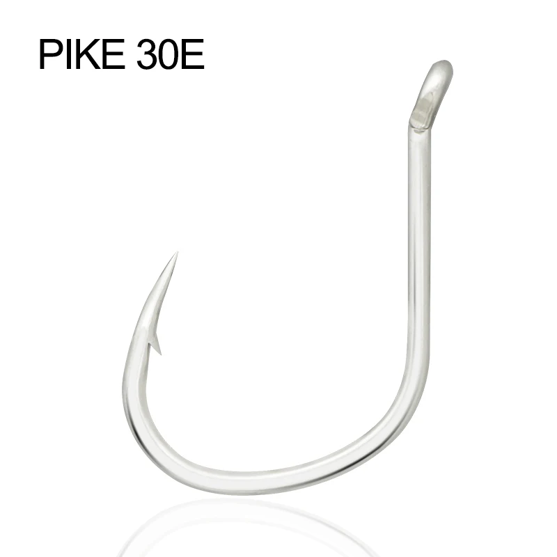 PIKE 30E 1/0 2/0 3/0 4/0 Naked hook High Carbon Steel Casting Jig Hook PIKE Hook Slow Jigging Fall