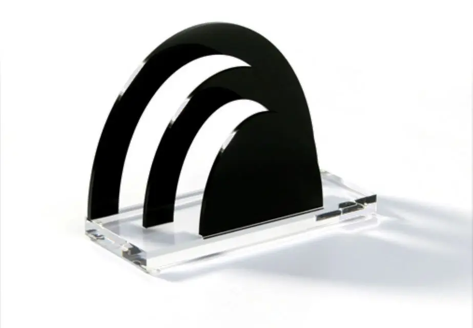Premium Stylish Well-Polished Edges Office Black Acrylic Desk Organizer Plastic Mail File Holder For Sale
