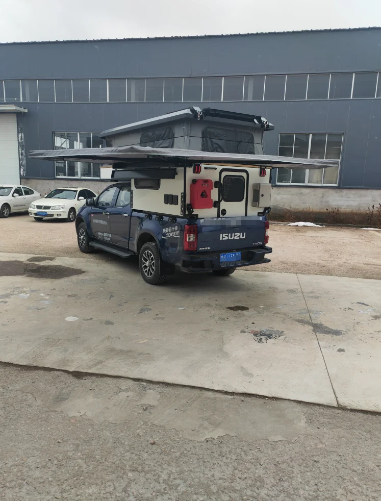 Wholesale Rongtou Pickup Box Camping Trailer Luxury Mobile Off-Road RV For Sale Mobile Off Road Travel Caravan Pickup RV
