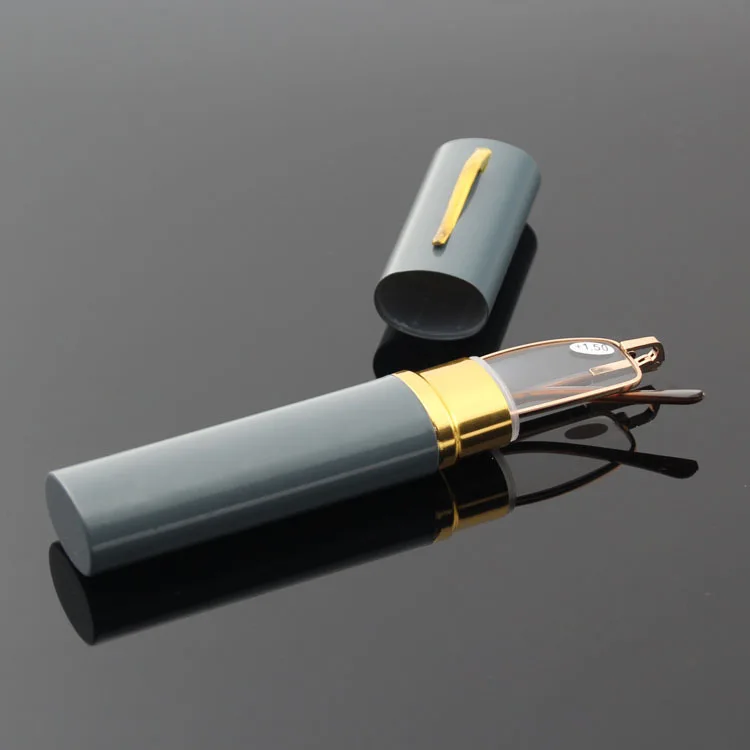 Metal Spring Legs Business Portable Pen Holder Elderly Magnifying Reading Glasses Magnifier Men Women Reader Glasses Frame