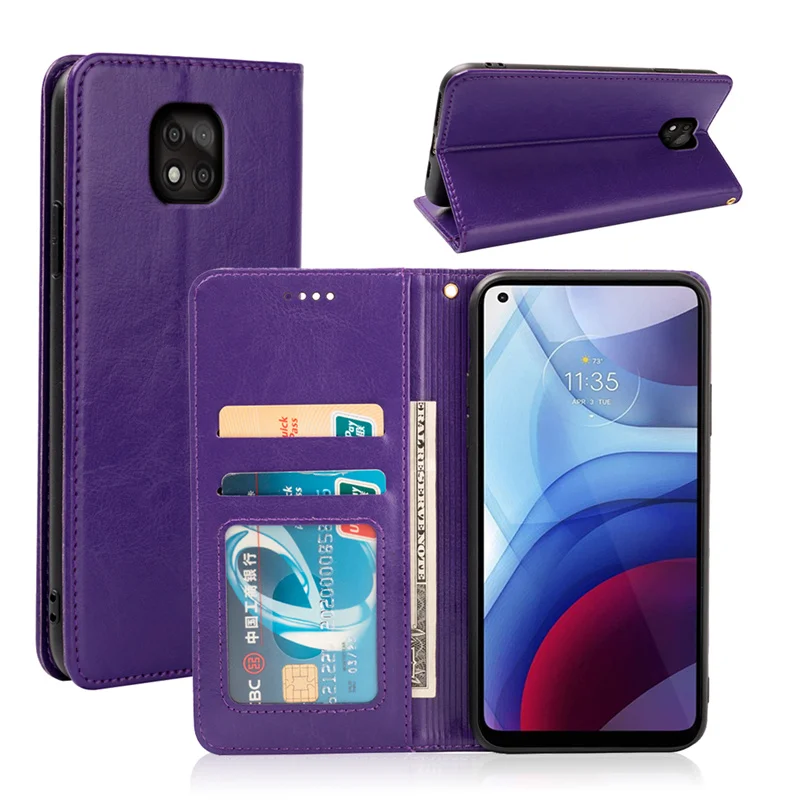 Wallet Flip Cover Leather Case For Moto E7 Power E7i E32 E22i E22 E13 X40 Lenovo K13