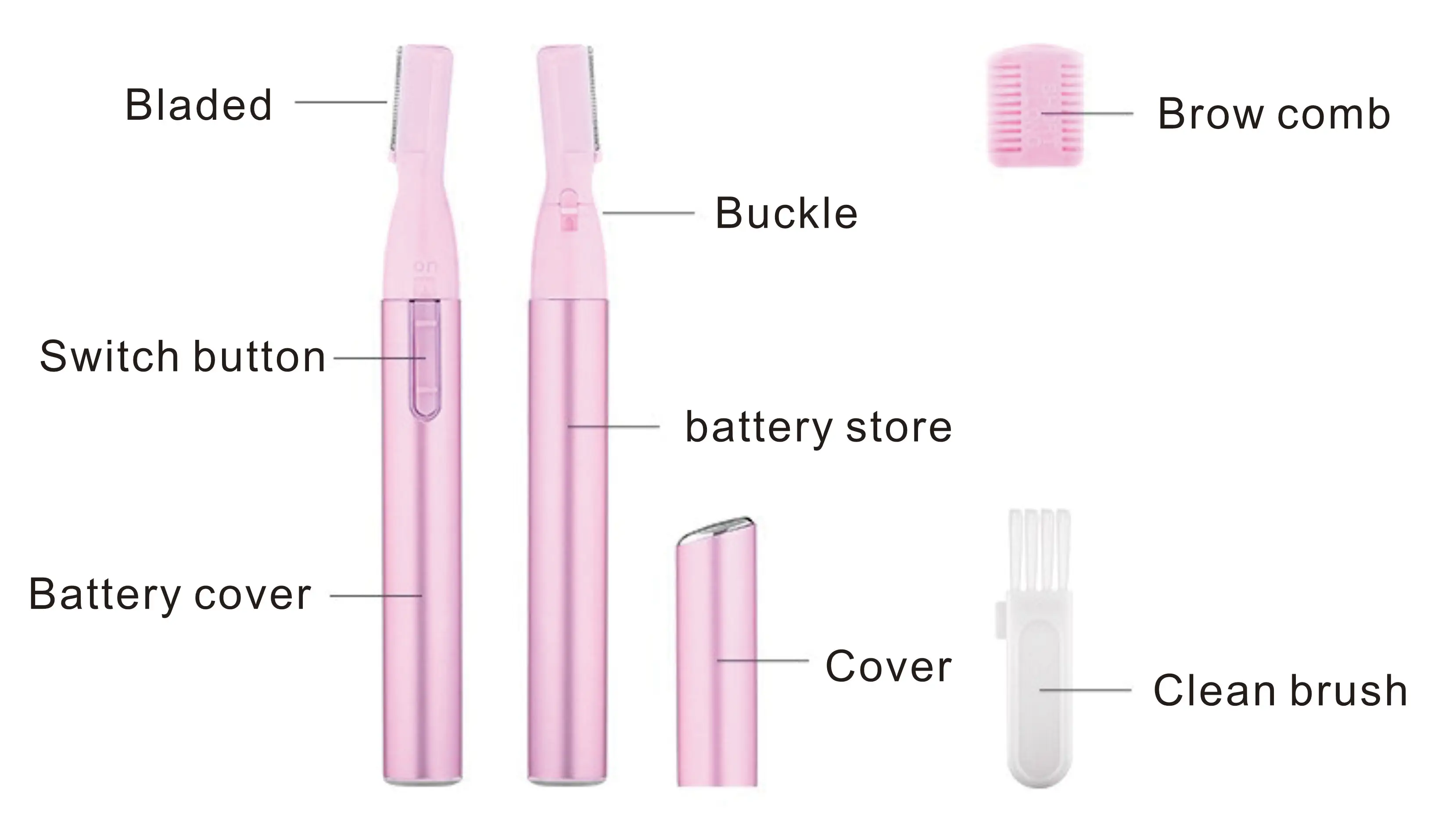 2021 Best Selling Mini Rechargeable Painless Razor Electric Eye Brows Eyebrow Trimmer