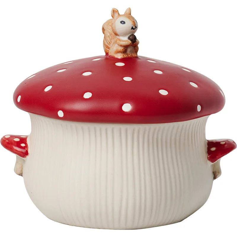 creative cartoon mushroom cute irregular polka dots microwave bowls set home goods dinnerware