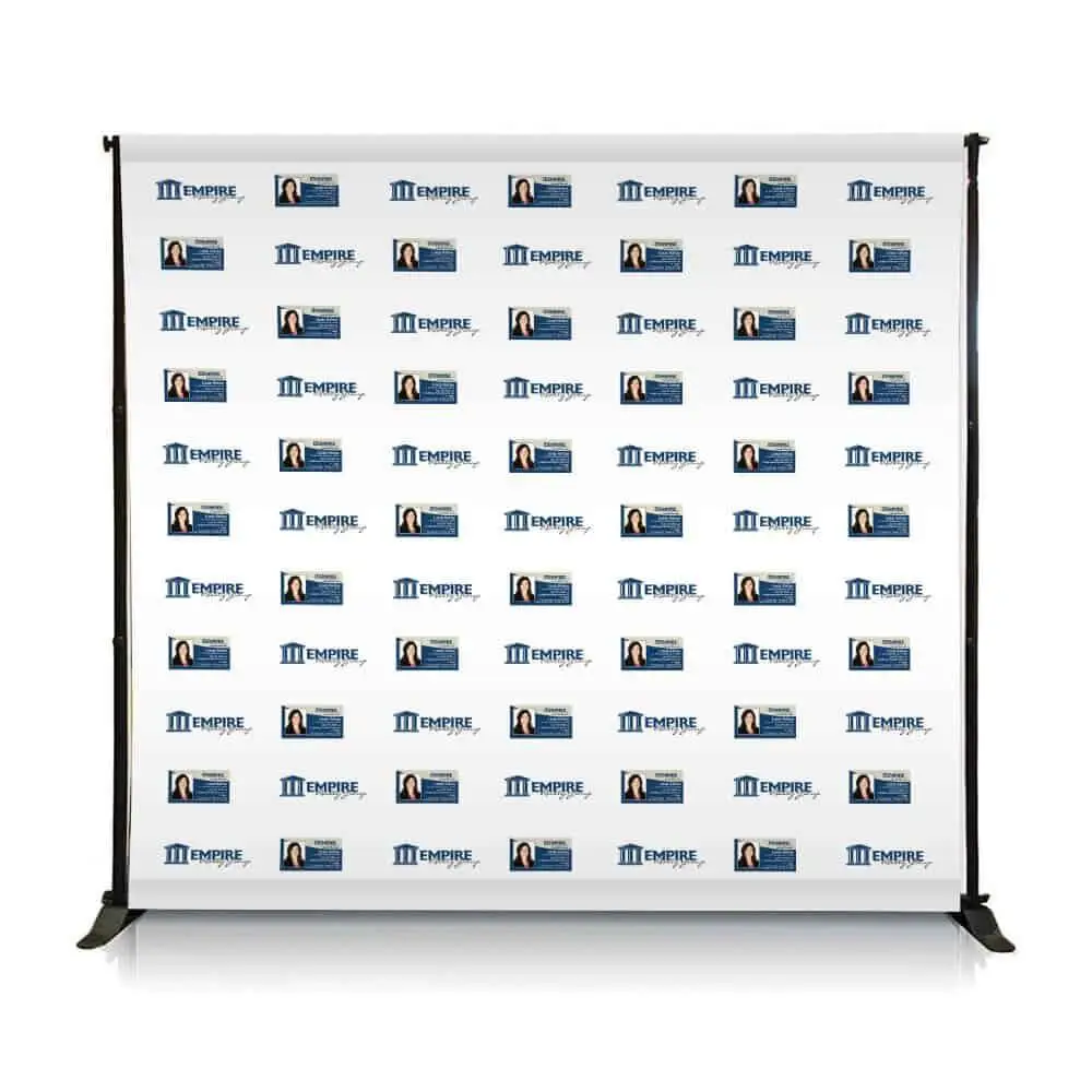 HLY 8x8  8x10 step and repeat banner Portable Advertising Adjustable Step Aluminum Backdrop Display telescopic banner stand