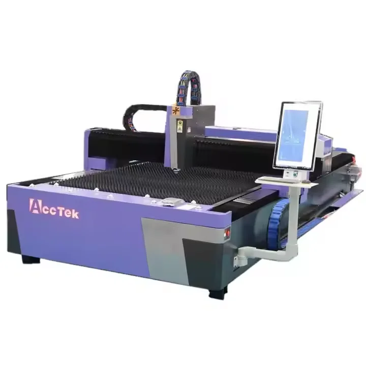 AccTek Cnc Fiber Laser Cutting Machine 3kw Co2 And Fiber Combined for Acrylic Non-metal Sheet Metal Stainless Steel Dual Gantry